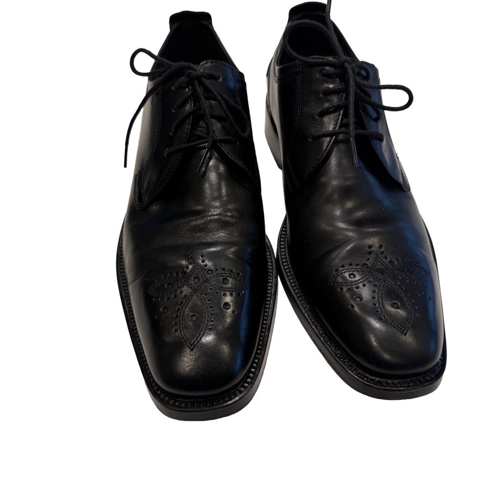 Cole Hann Men’s Modern Classic Oxfords Black Leather Uppers & Soles Size 8M EUC